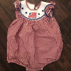 Lil Cactus Flag Romper 12-18 Months Used Once